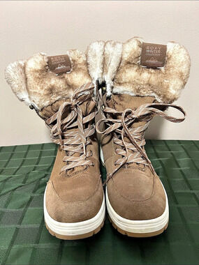 Roxy Hot Cocoa Faux Shearling Boot Brown Winter Boots